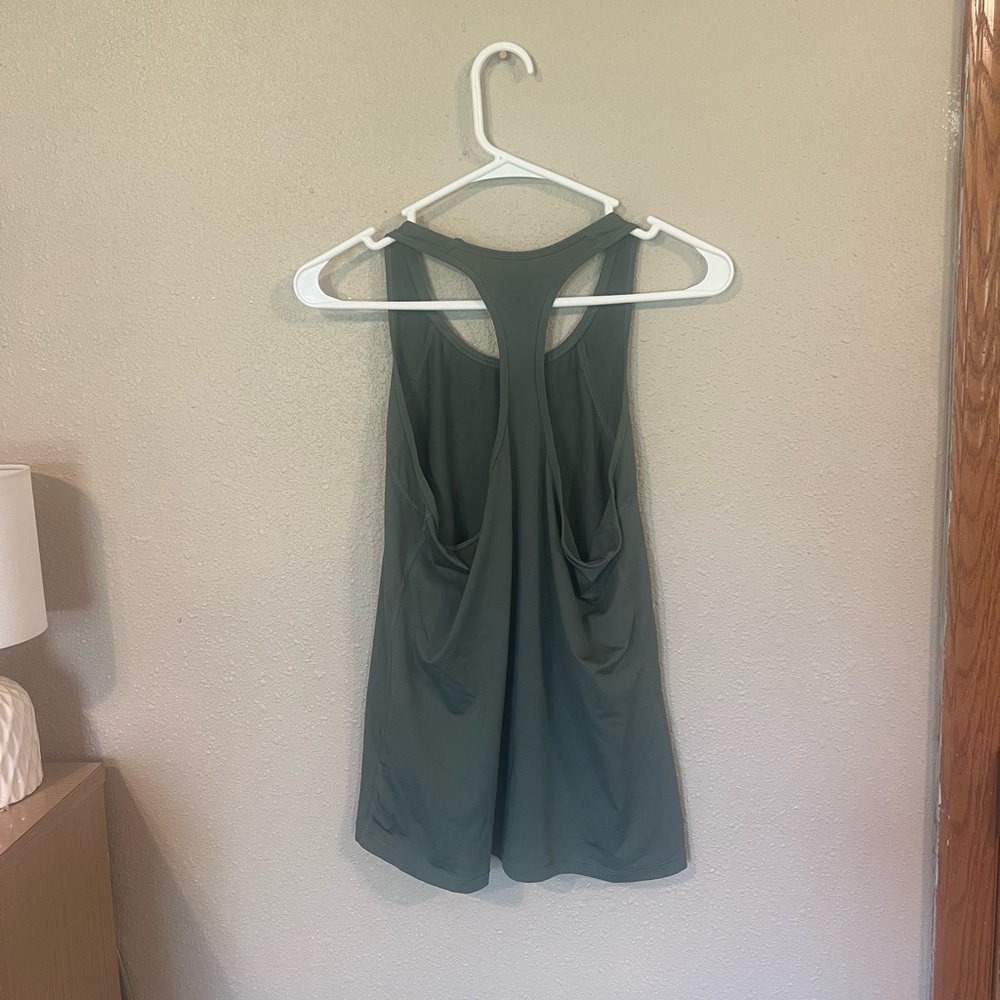 Army Green Nike Racerback Tank Top - Picture 2 of 3
